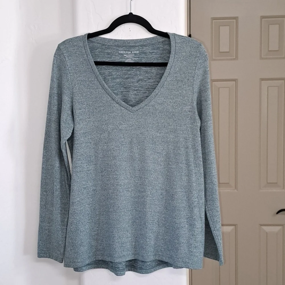 American Eagle Outfitters Soft & Sexy Plush Size Large Marbled  Sage Green - Picture 10 of 13